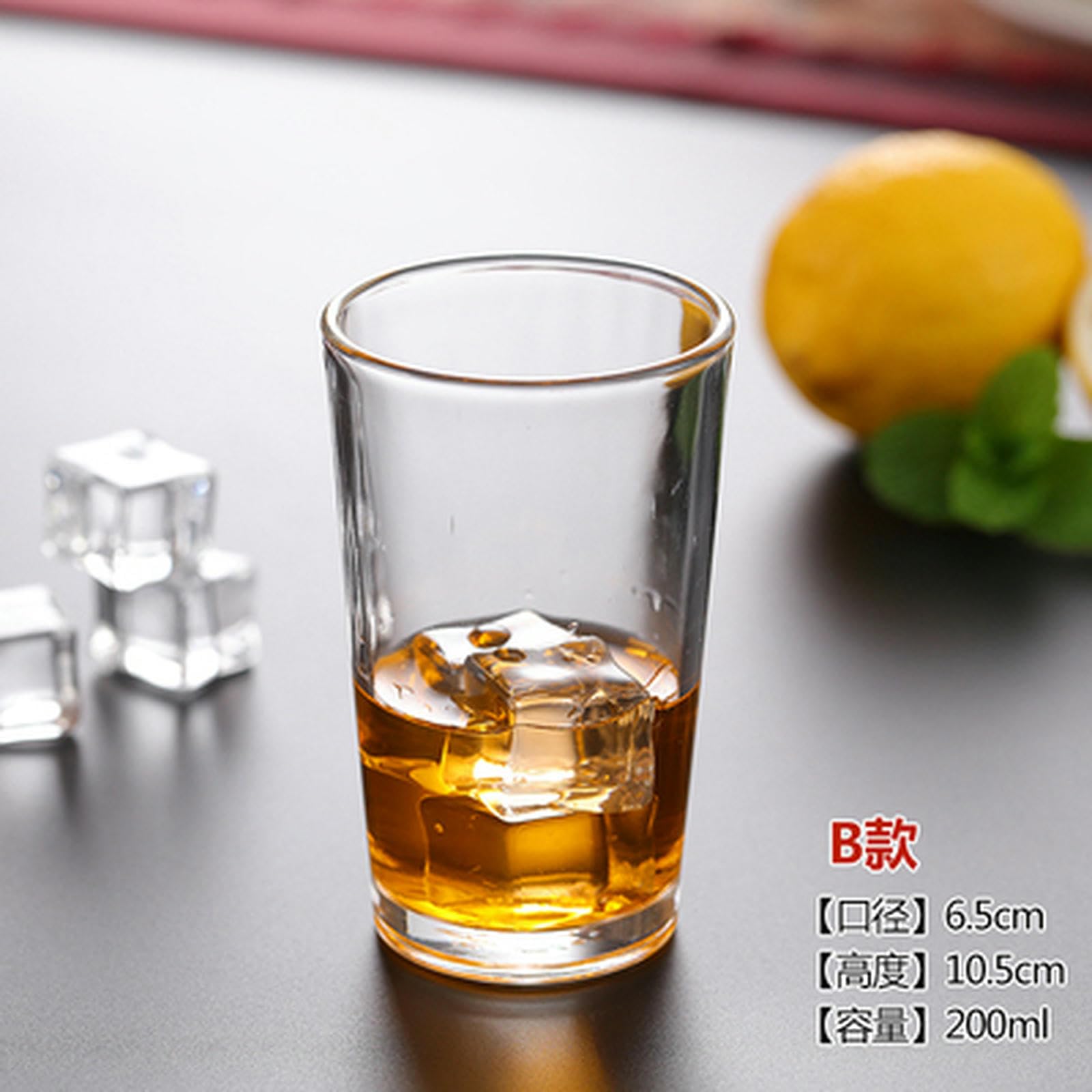 Vaso de vidrio templado de estilo europeo simple, exquisito y duradero, parte inferior gruesa de 150 ml (10 piezas)