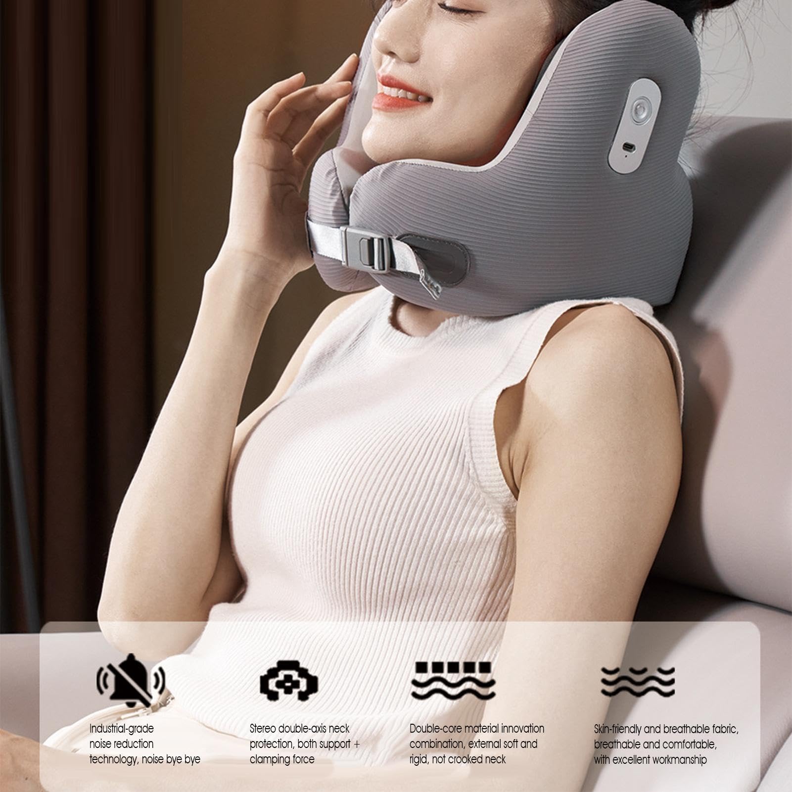 Cuscini Da Viaggio Per Aerei Auricolari Wireless E Fibbia Regolabile | Cuscini Supporto Collo Sonno In Portatile Antirumore Auto Aereo Lunghi Viaggi Viaggio Su Strada Pendolarismo Casa Adulti E