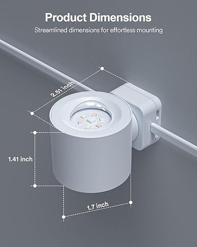 Miniatura 8 de Lumary RGBAICW - Apliques de pared inteligentes, luces de pared para interiores de 18.4 pies con 14 LED que cambian de color, lámpara de bricolaje
