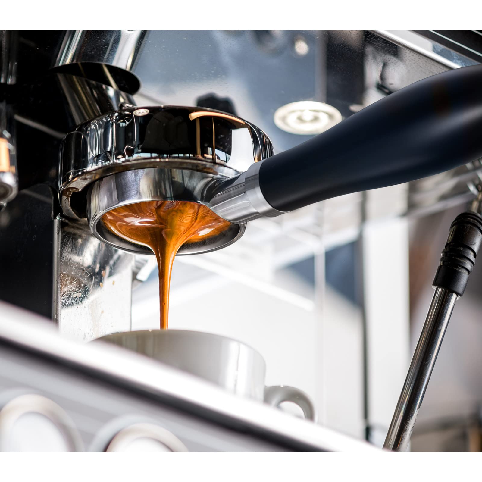 Portafiltro sin fondo de 58 mm, portafiltro sin fondo Pavant Naked se adapta a La Marzocco | Cesta de filtro incluida