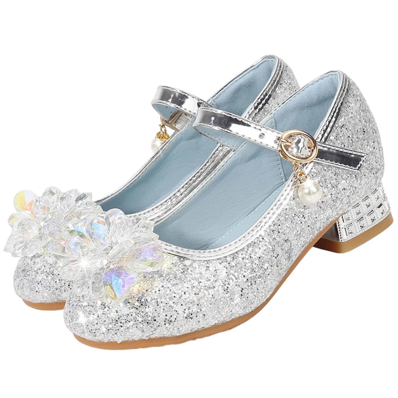 Chaussure Talon Enfant Princesse Fille Ballerine Paillettes Papillon Danser Date d'anniversaire Fête Mariage Noël Carnaval
