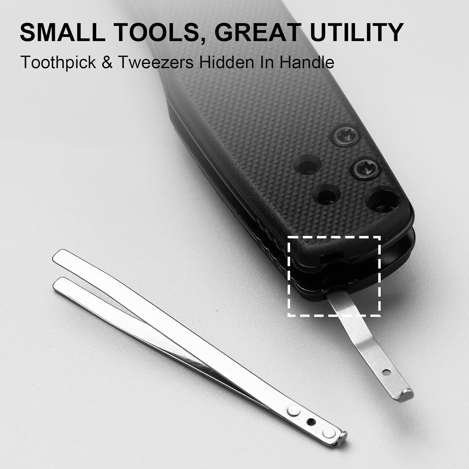 Kizer Aegis EDC Pocket Knife, 2.8" D2 Steel Drop Point Folding Knife with Black G10 Handle, Thumb Stud Opener Clutch Lock, Pocket Knives for Camping Hiking V3774M3