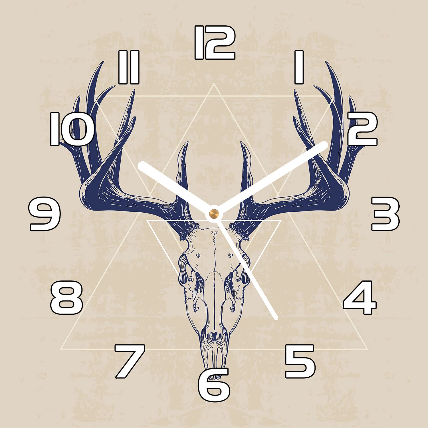 Horloge en verre cuisine salon moderne Coloray 30x30 cm aiguilles noires murale