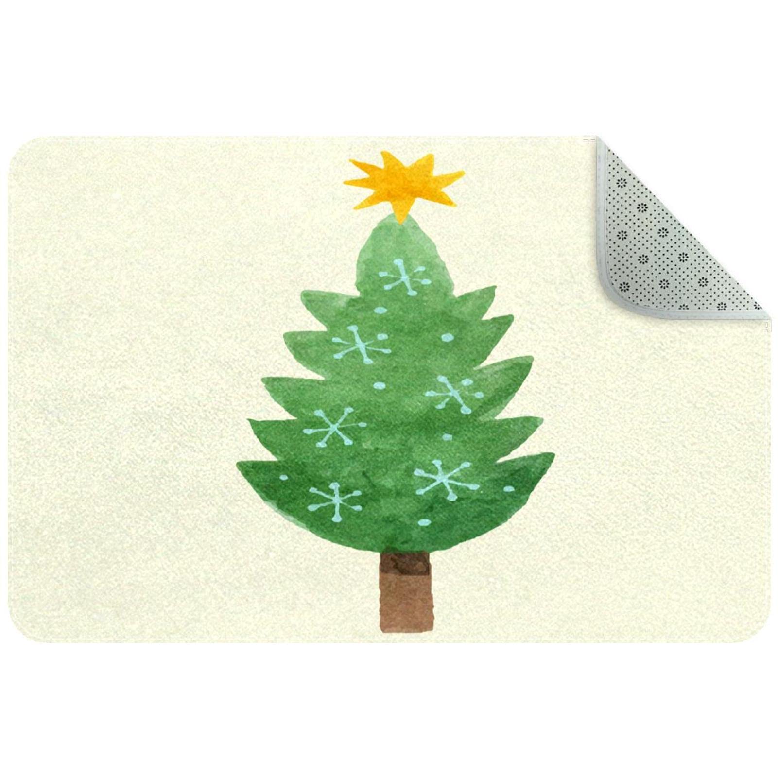 Alfombrilla para puerta de árbol de Navidad resistente y duradera para tránsitos intensos