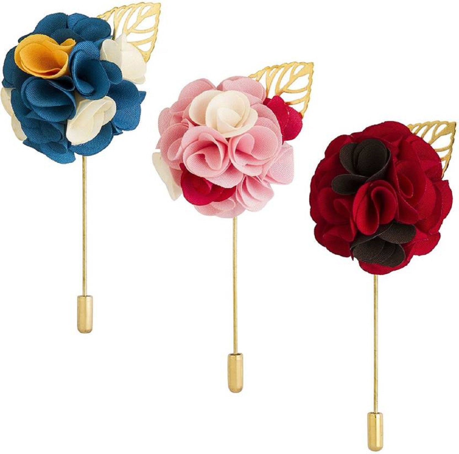 MENSOME Flower Brooch/Lapel Pin For Men Blazer Suit in Combo Pack Of 3 (B07DSMKQZ2) Amazon Price History, Amazon Price Tracker
