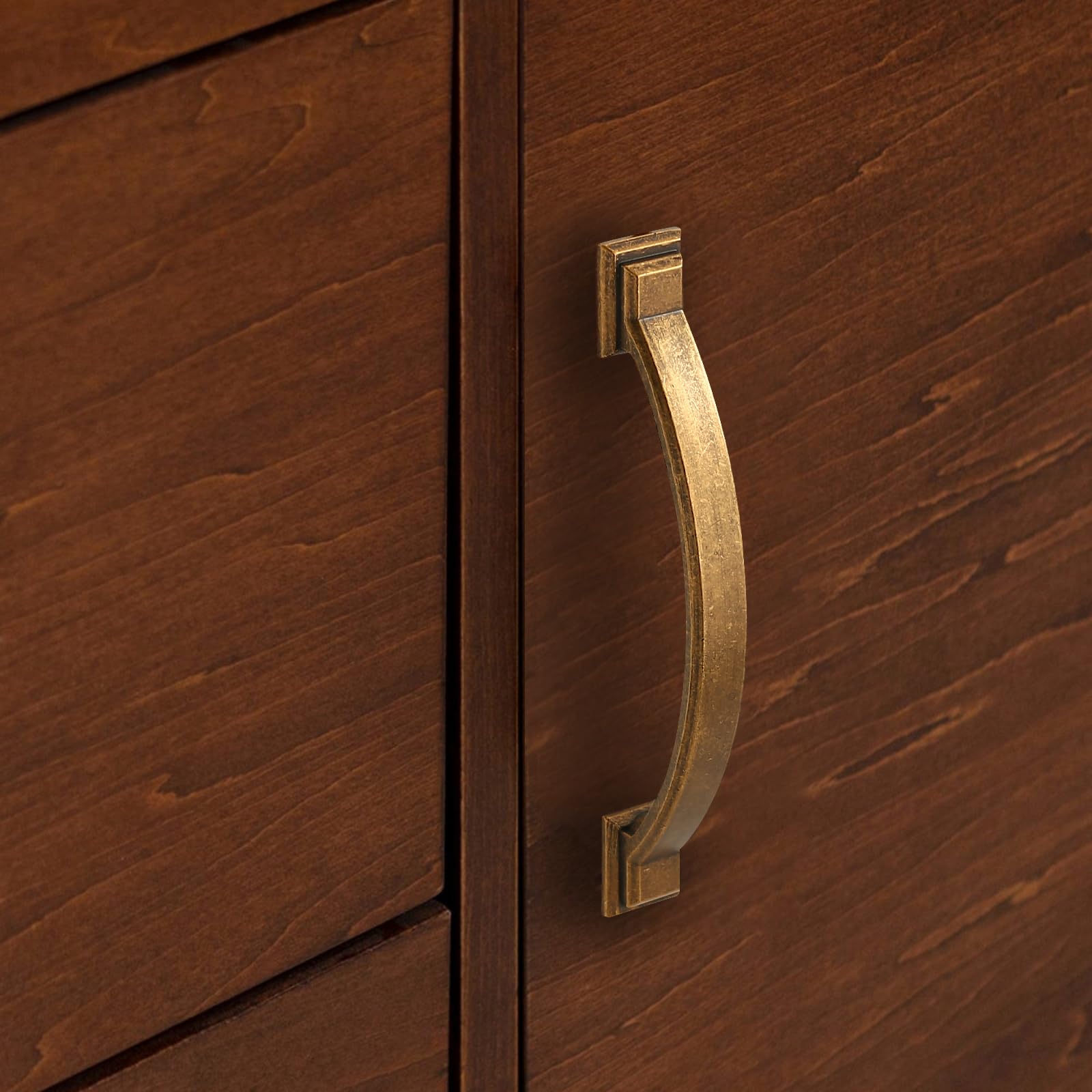 10 Pack Antique Brass Pulls 4 Inch Kitchen