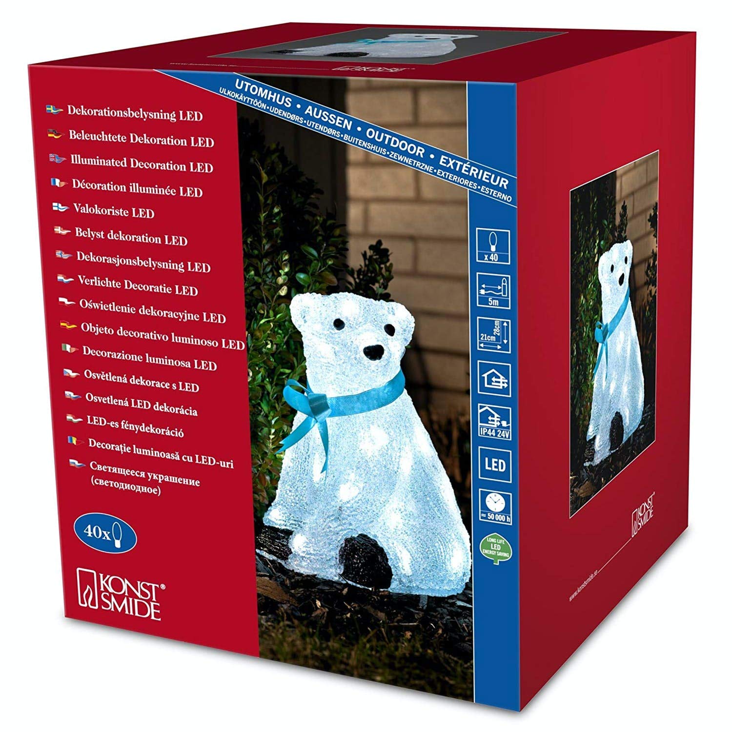 Konstsmide Guirlande Lumineuse Décorative LED, Petites Boules De Metal Dorees 220 M Guirlande Lumineu 32845173