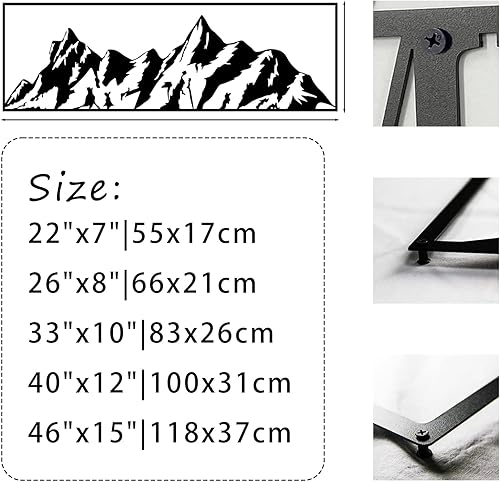 Miniatura 3 de fayholy Arte de pared de metal de montaña, decoración de metal de montaña natural, decoración de metal de colina, decoración de pared de metal para