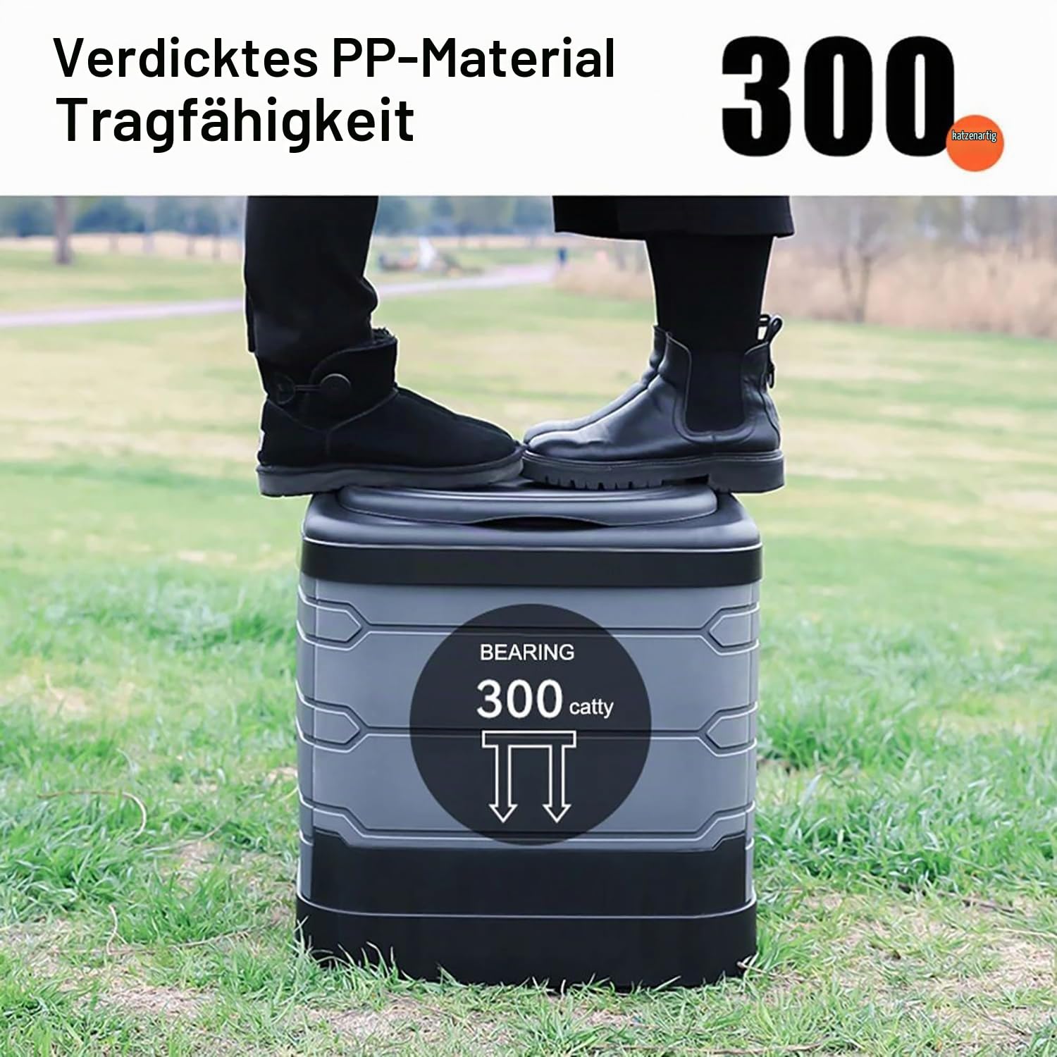 Campingtoilette Faltbar，Reisetoilette，Mobile Toilette, Trenntoilette, Tragbare Toilette für Draußen Oder Drinnen,Große Campingklo für Camping, Wandern, Reisen, Wohnmobil, Garten