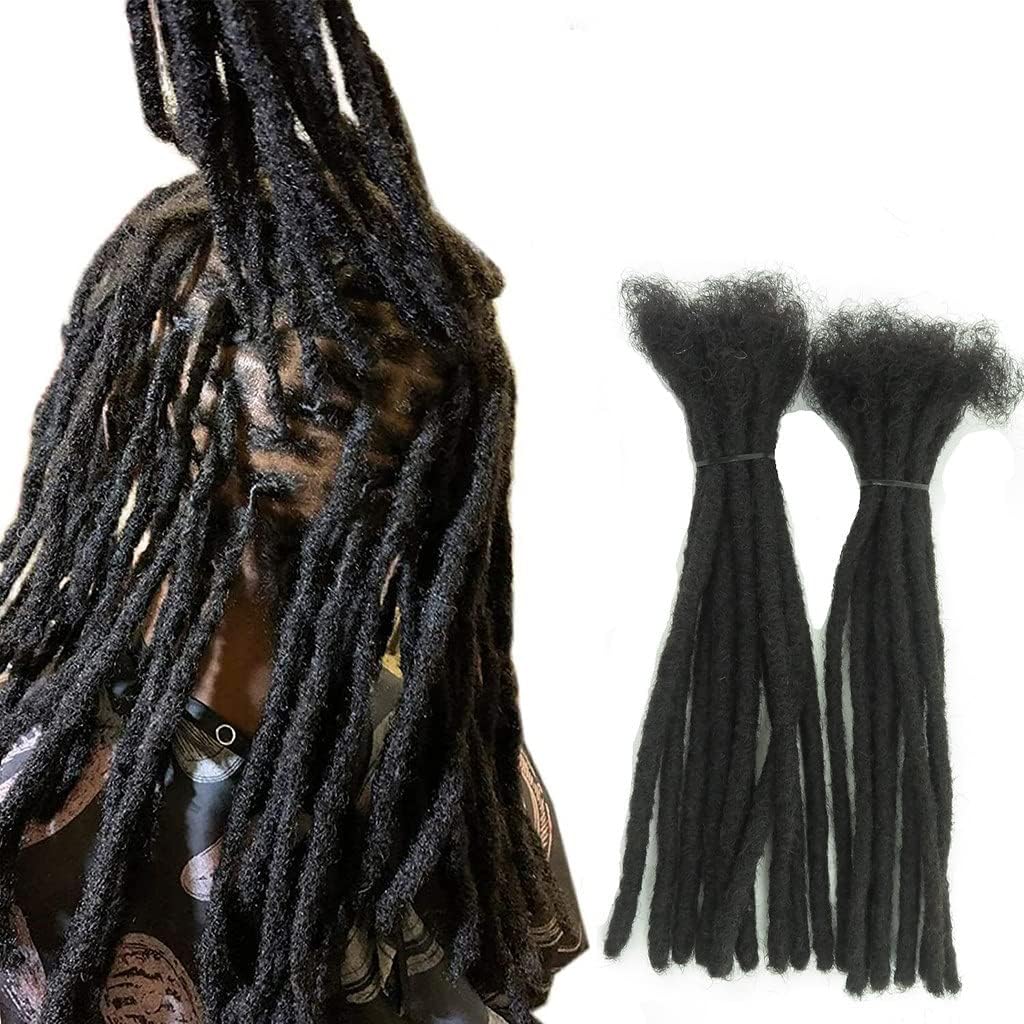 Handmade Short Handmade Dreadlocks Loc Black Reggae Hair Extensions Hip-Hop Style Braiding Hair For Men Women And Kids (#27 Strawberry Blonde,8" 3g/strand)
