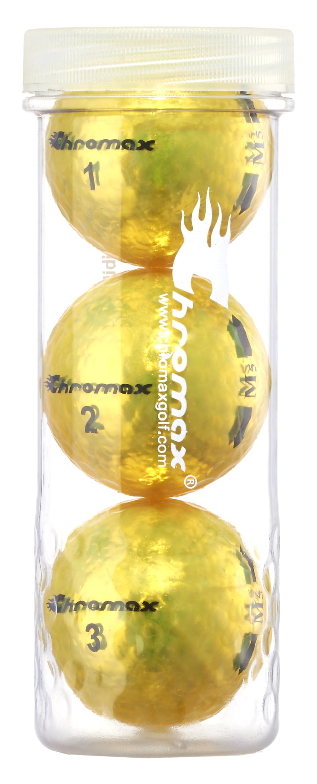 Chromax Metallic M5 Colored Golf Balls (3 Pack Tube)
