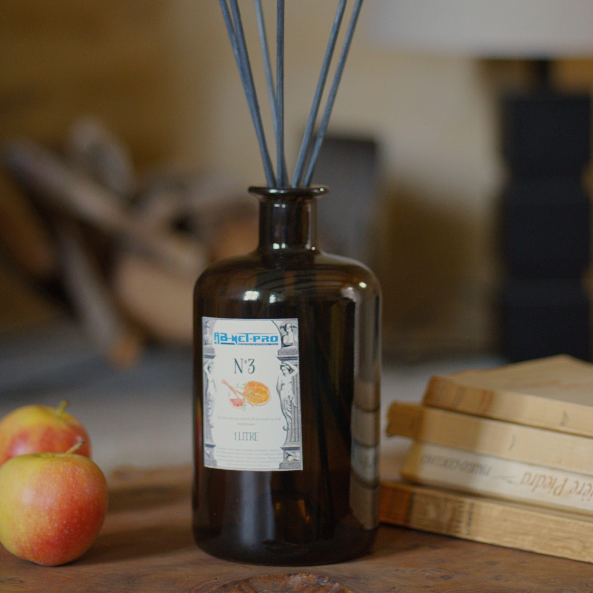 Générique Diffuseur de Parfum d'Ambiance AB-Net-Pro N°3 Mandarine & Pamplemousse 1 L avec Bâtonnets