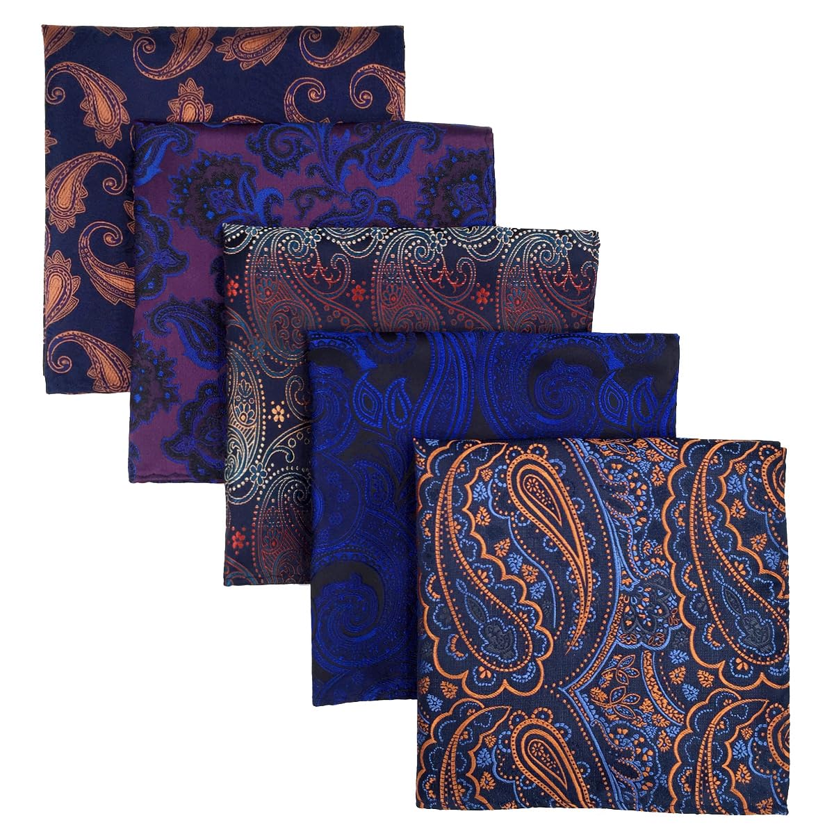 S&W SHLAX&WING 5 Pieces Pañuelo De Bolsillo Para Hombre Handkerchiefs Set para chaqueta de traje — view 42