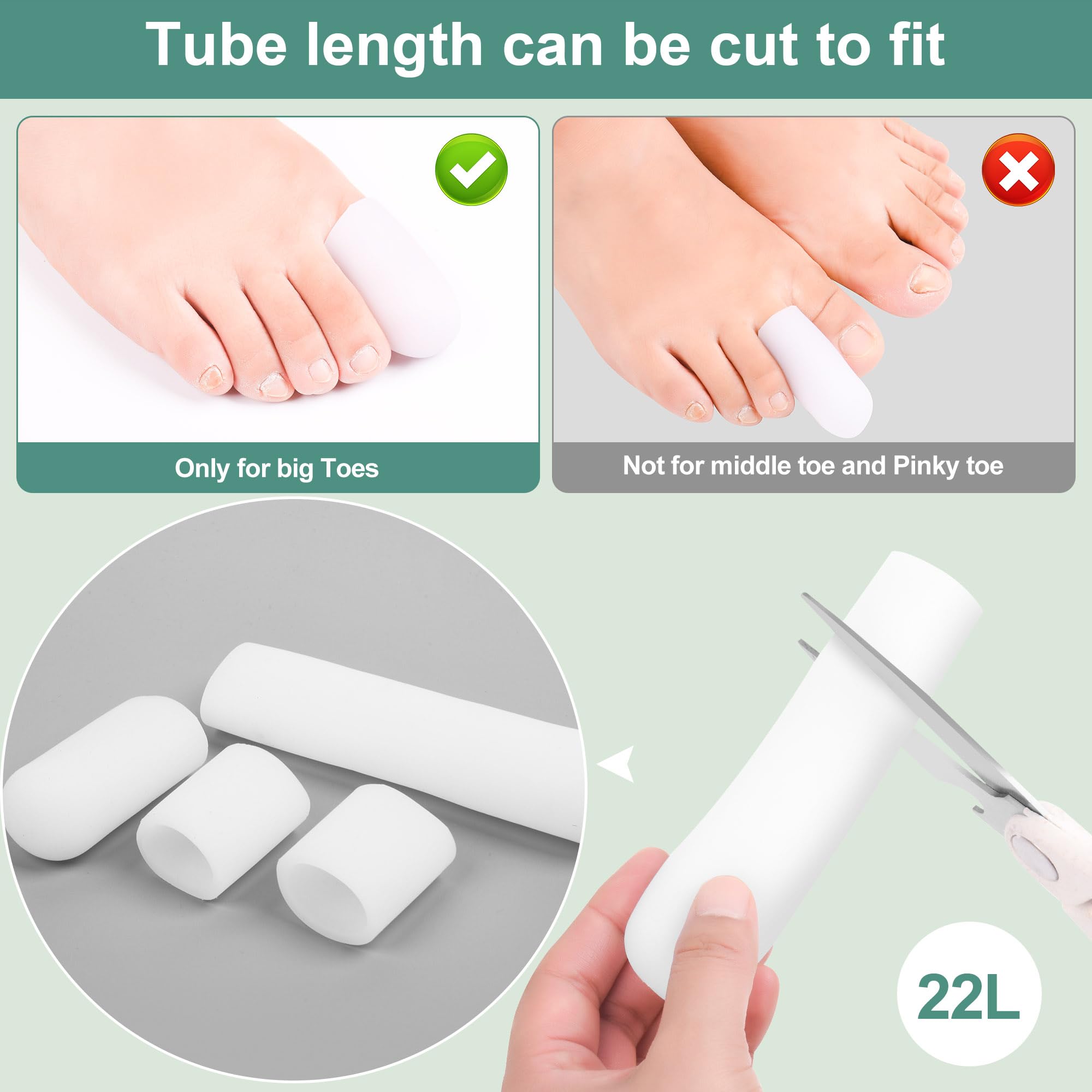 Confezione da 4 protezioni in gel per dita dei piedi, in silicone, per vesciche, calli, mais, mal di piedi, trattamento sfregamento per donne e donne