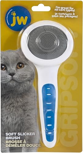 Miniatura 4 de Petmate GripSoft - Cepillo para gatos, color blanco y azul, talla única