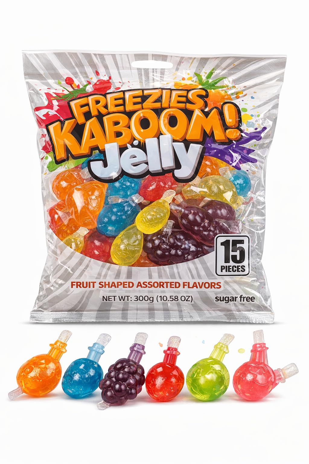 HALAL Pop Jelly Candy 15 Pack – Assorted Fruity Jelly Pops, Soft Chewy Sweet Treats for Kids, Parties & Gifting