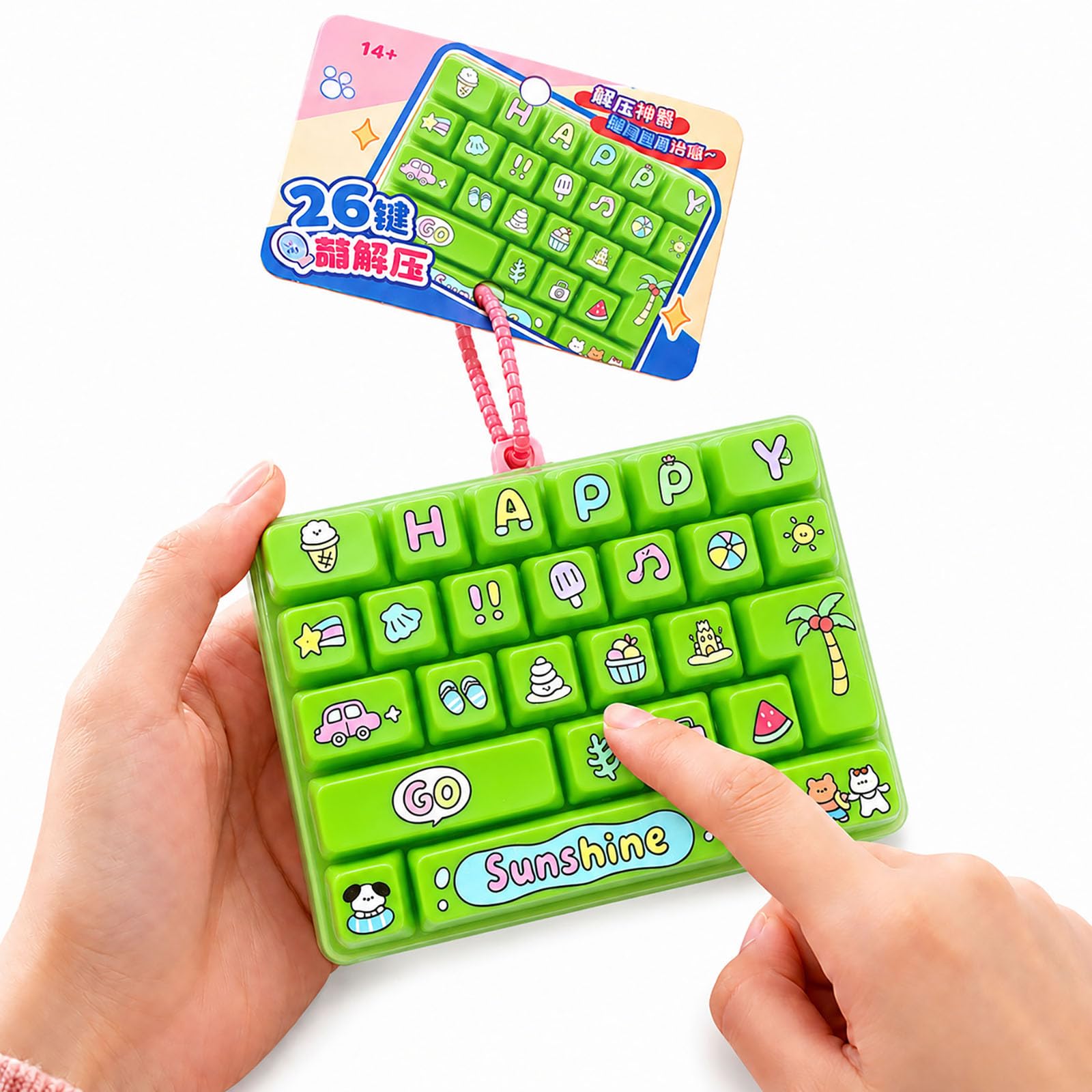 26-Key Keyboard Fidget Toy, Keyboard Fidget Toy Clicker (L)
