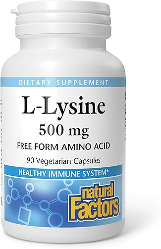 Natural Factors - L-lisina, apoya la función saludable del sistema inmunológico, 90 cápsulas vegetarianas