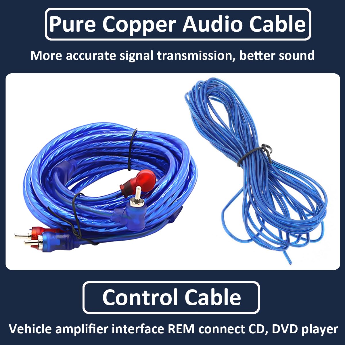 8GA Kit Cavi Amplificatore per Auto 8AWG Set di Cavo per Amplificatori 1800W Cablaggio Completo Ampli Installazione Audio Subwoofer Stereo Connettore Alimentazione RCA