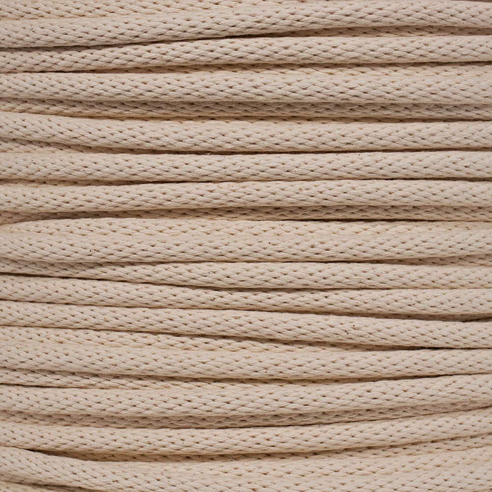 West Coast - Cordoncino in cotone paracord, 100 metri, filo stendibiancheria naturale con diametro di 0,95 cm