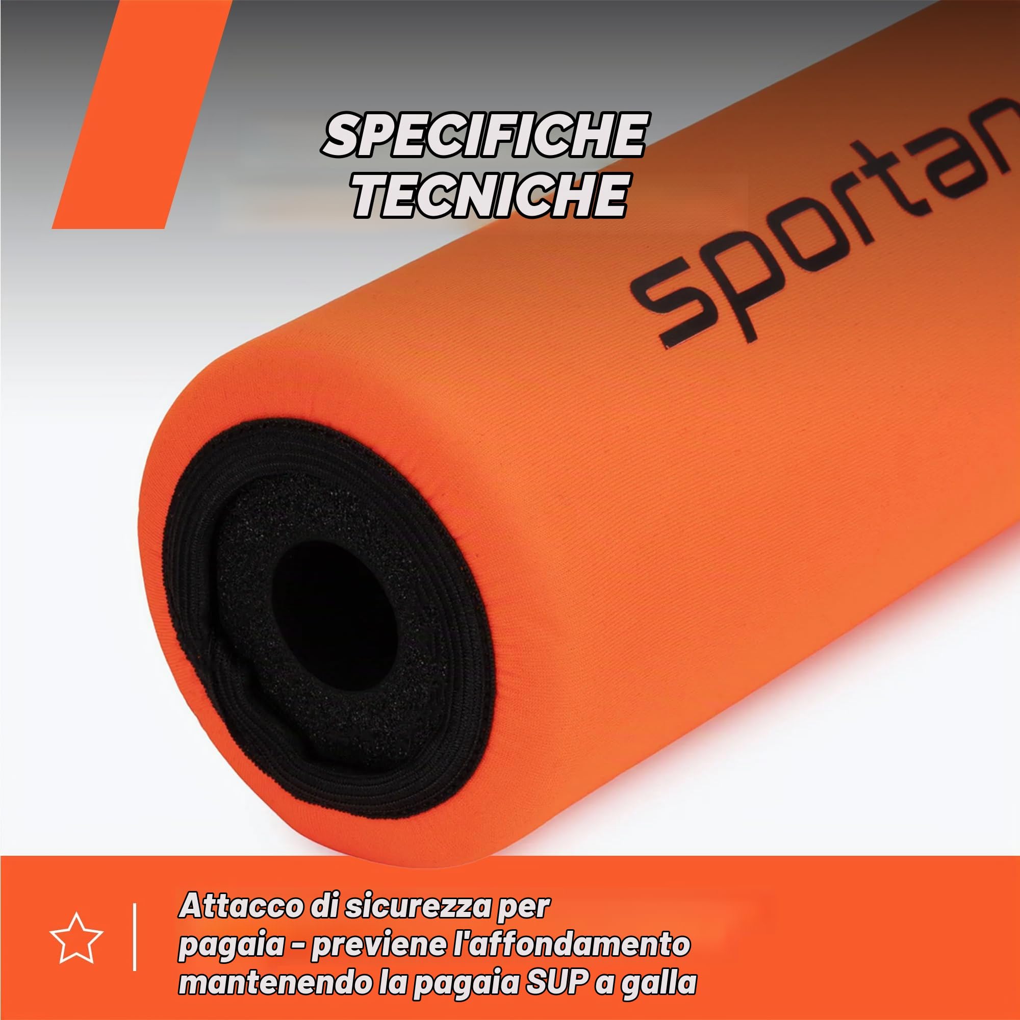 Boa Galleggiante per Pagaia SUP – robusta schiuma NBR, rivestimento in neoprene, compatibile con aste da 25 mm, resistente all'umidità e al freddo, leggera, montaggio rapido, alta galleggiabi
