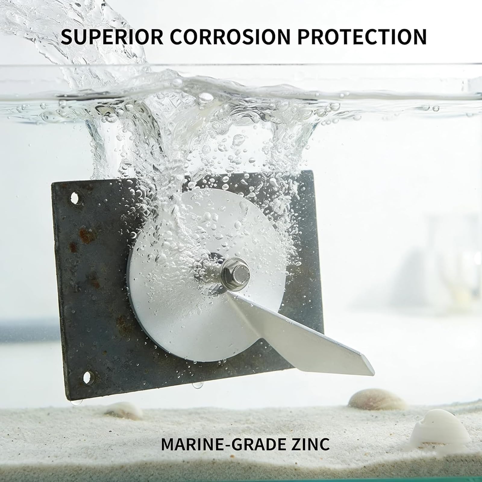Anodo sacrificale in lega di zinco marino per motori fuoribordo 40 90HP Bilanciato Timone Trim Tab Anodo Sostituzione Rustproof in lega di zinco