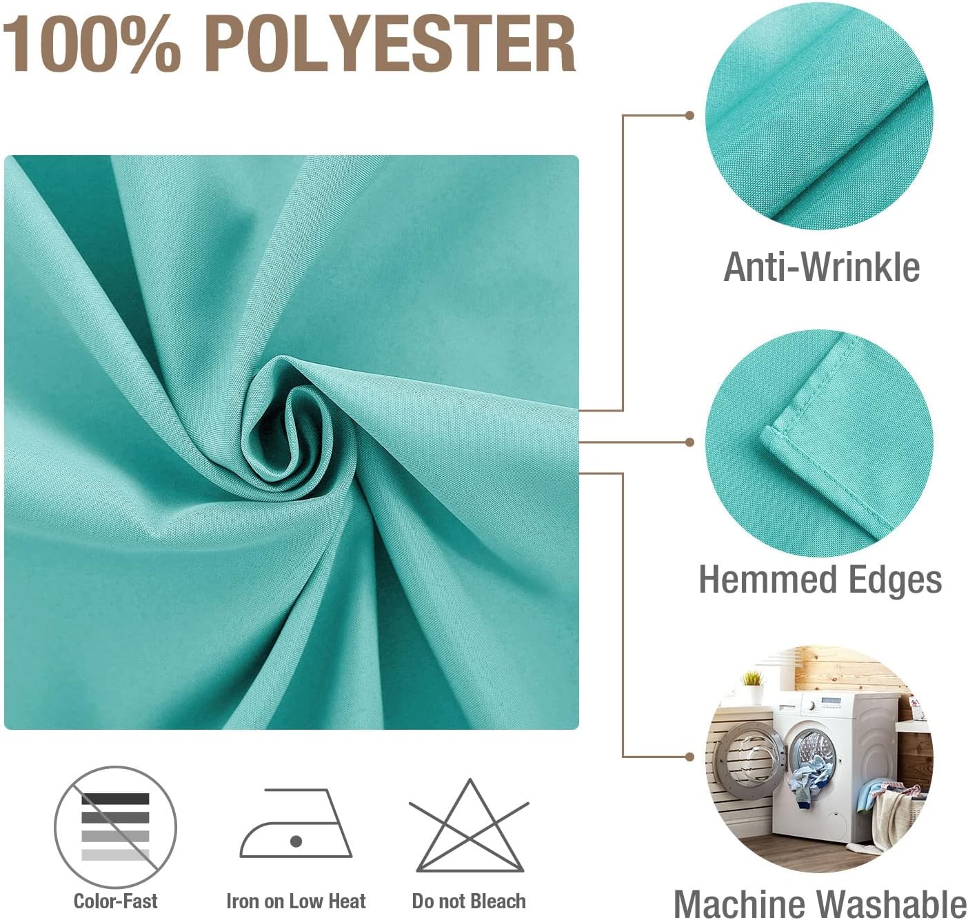 Lоwеѕt Prісе VEEYOO Square Tablecloth - 54x54 Inch Polyester Table Cloth Washable Wrinkle Free Dinner Tablecloth for Wedding, Party, Restaurant,Indoor and Outdoor Buffet Table - Turquoise Tablecloth
