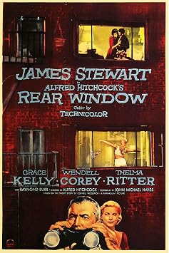 - Rear Window Vintage Alfred Hitchcock Movie Poster - 24x36