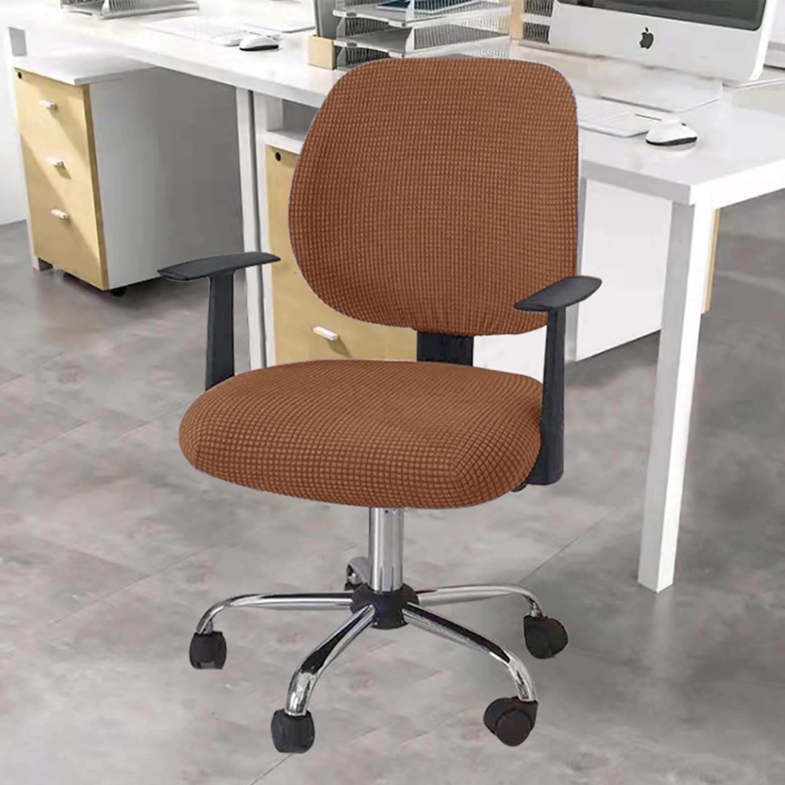 Housse de chaise de bureau extensible lot de 2 contre l'usure