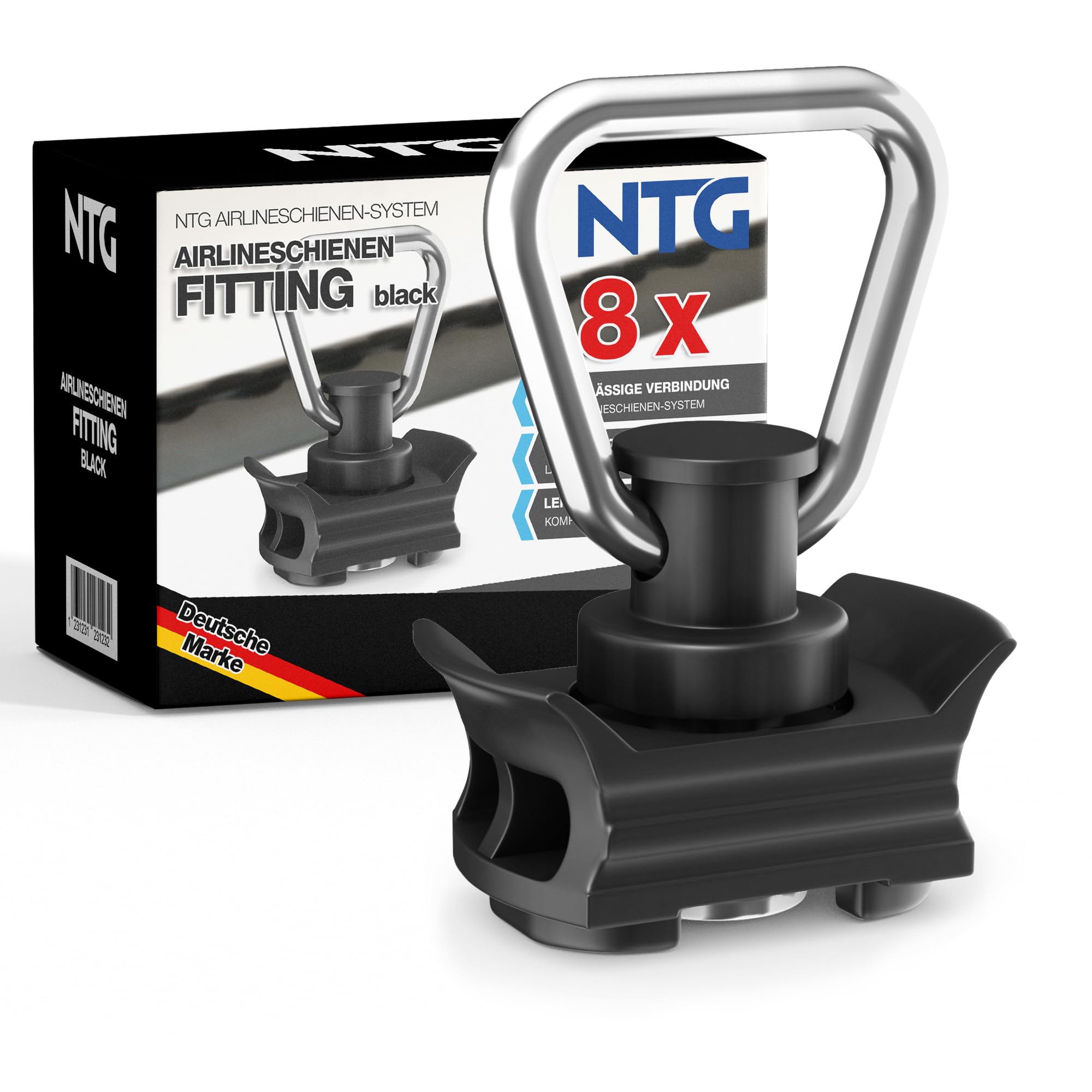 NTG Airlinerails – 4 Stuks Van 0,5 M, Halfronde Aluminium Rails, Geanodiseerd, Met Montagegaten, Voor Vrachtwagens, Aanhangers, Campers En Bestelwagens