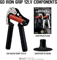 Vista 8 de GD IRON GRIP Grip Strength Trainer Adjustable Hand Gripper Strengthener Hand Grip Exerciser Wrist Strengtheners Silent & Durable – Forearm, Finger &