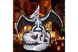 5.5ft Halloween Inflatables Dinosaur Skeleton: A Bone-Chilling Sight for Halloween Decor