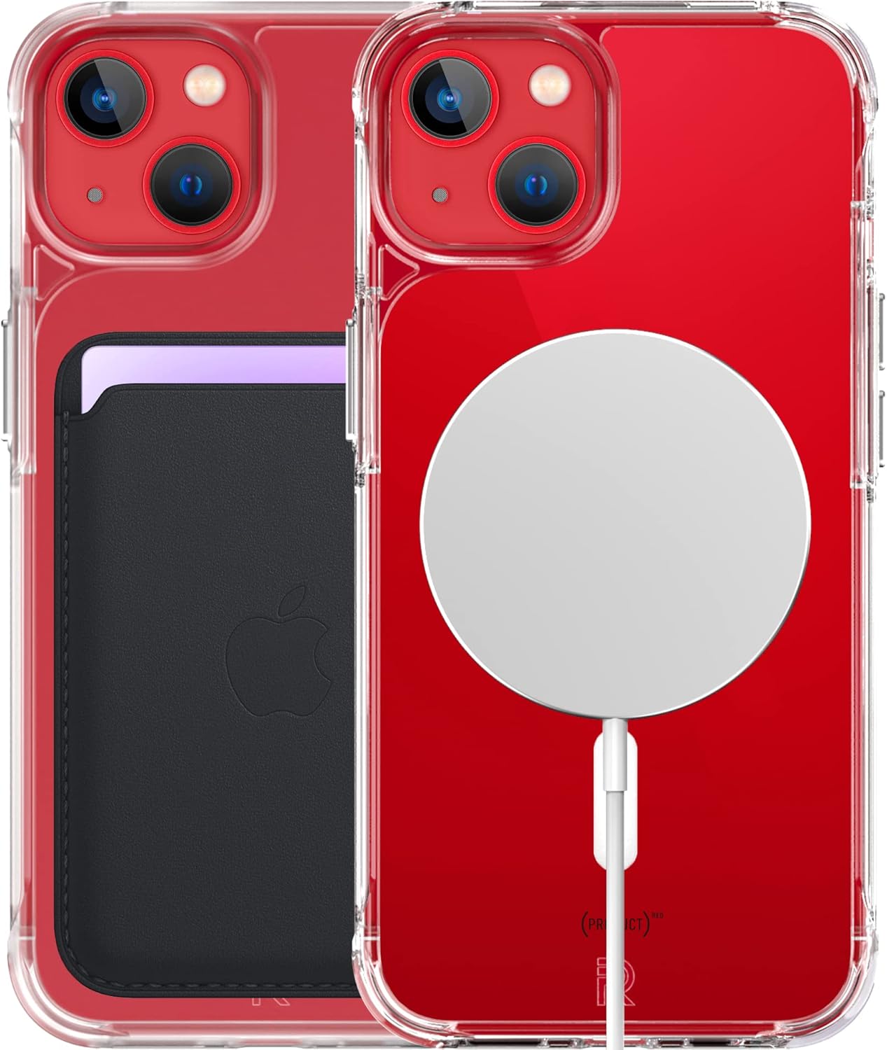 REBEL Clear iPhone 13 Case [Crystal Series Gen-3] MagSafe Compatible, Non-Yellowing, Protective Shockproof Bumpers, Premium Metal Buttons, Slim Fit Grip, 6.1 Inch Phone 2021 (Crystal Clear)