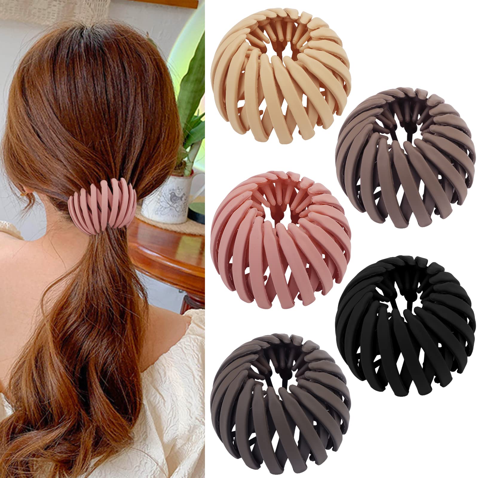 Amazon.com : TOBATOBA Bird Nest Magic Hair Clip, 5Pcs Matte