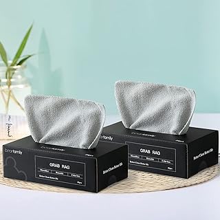 أقمشة تنظيف قابلة لإعادة الاستخدام وقوية وماصة للماء والزيوت، مناديل للغسل لتنظيف المطبخ والمنزل والأطباق والمتجر والتخلص من الغبار، عبوة تحتوي على 20 قطعة، ألياف دقيقة، Large