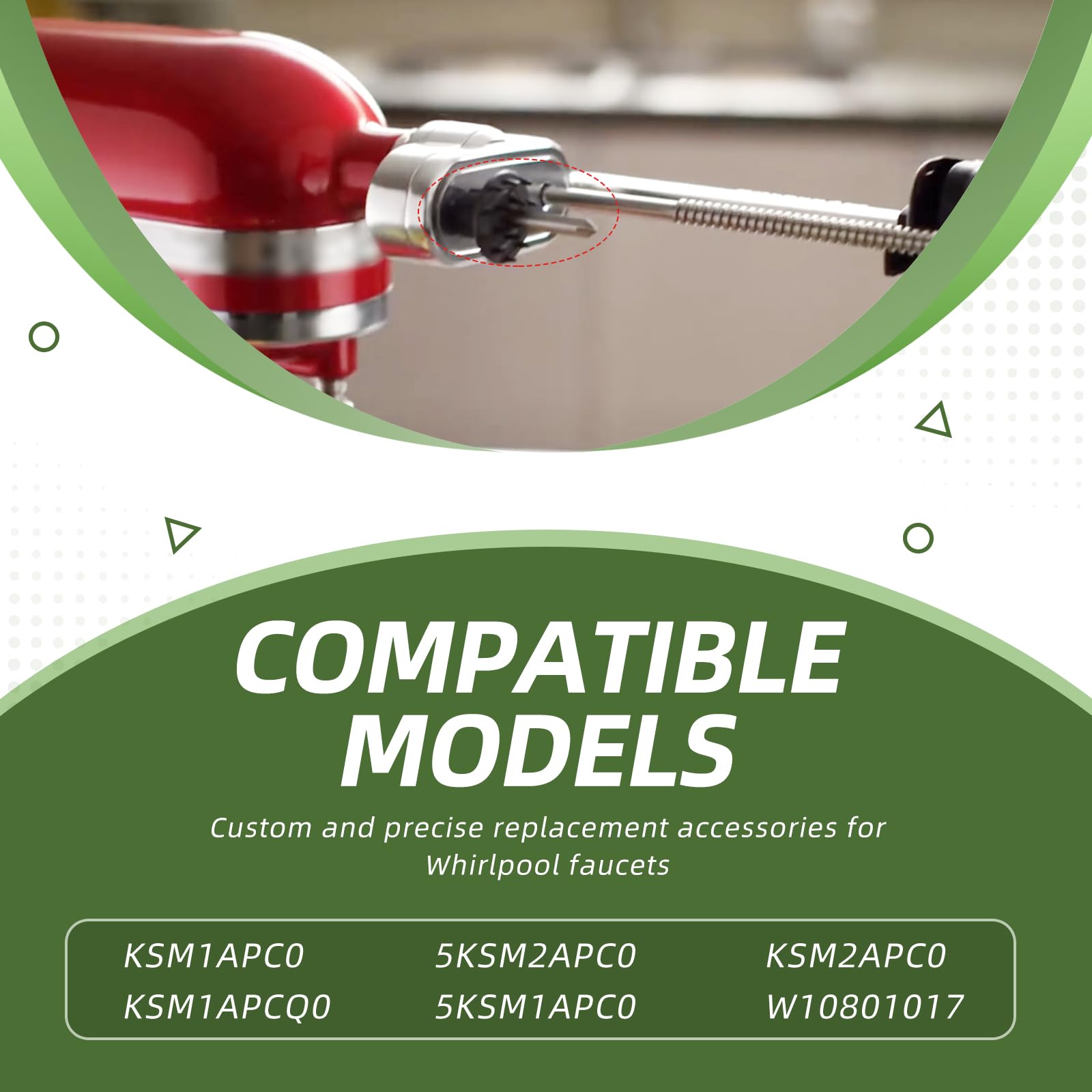W11032781 Halter Spiralschneider Ständer Mixer Obst Gemüse Aufsatz passend für Whirlpool Küchenhelfer Ersatzteile W10801017 (2 Stück)