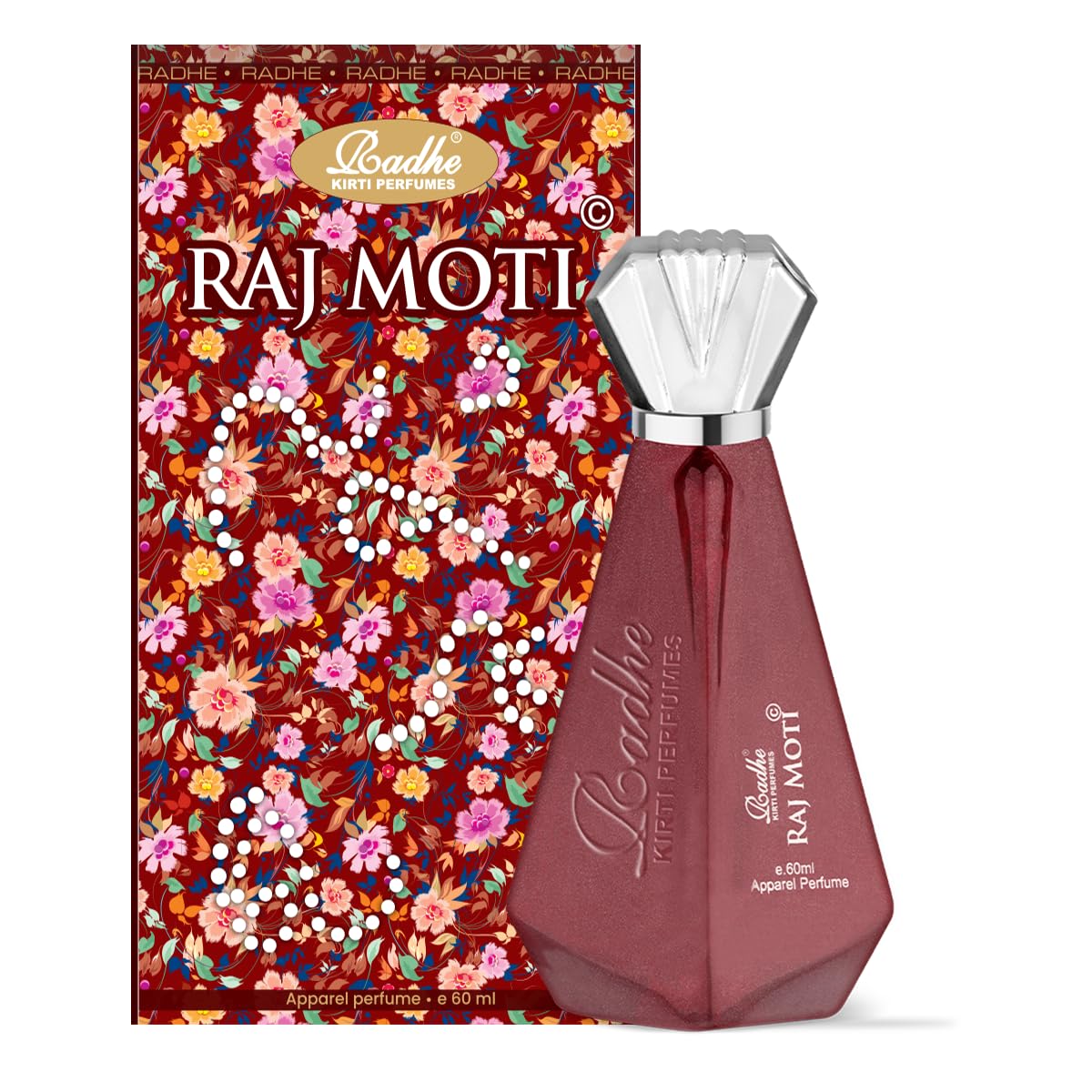 Radhe Kirti Perfumes Rajmoti Floral & Aldehyde Premium unisex Long Lasting Fresh Apparel Perfume, 60ml-picture-59