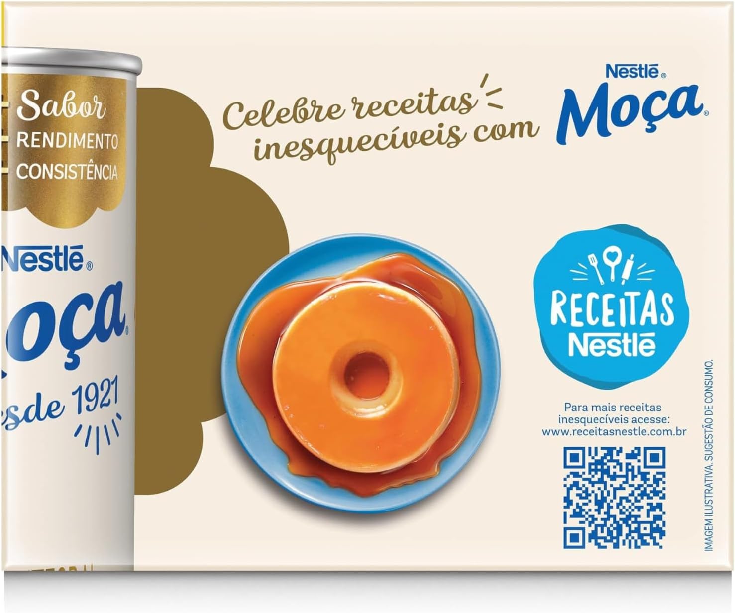 Pack Leite Condensado MOÇA Integral Lata 395g com 6 unidades