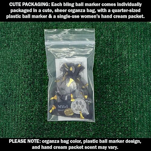 Miniatura 5 de Giggle Golf Marcador de pelota de golf con estampado de patas brillantes con un clip magnético para sombrero | Accesorios de golf divertidos para