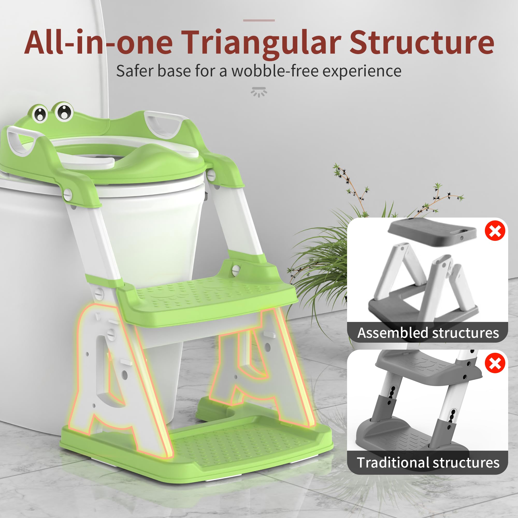 Meulife Asiento de entrenamiento para orinal, inodoro 2 en 1 mejorado para niños pequeños, asiento de inodoro para niños y niñas con protector contra salpicaduras, almohadilla antideslizante y