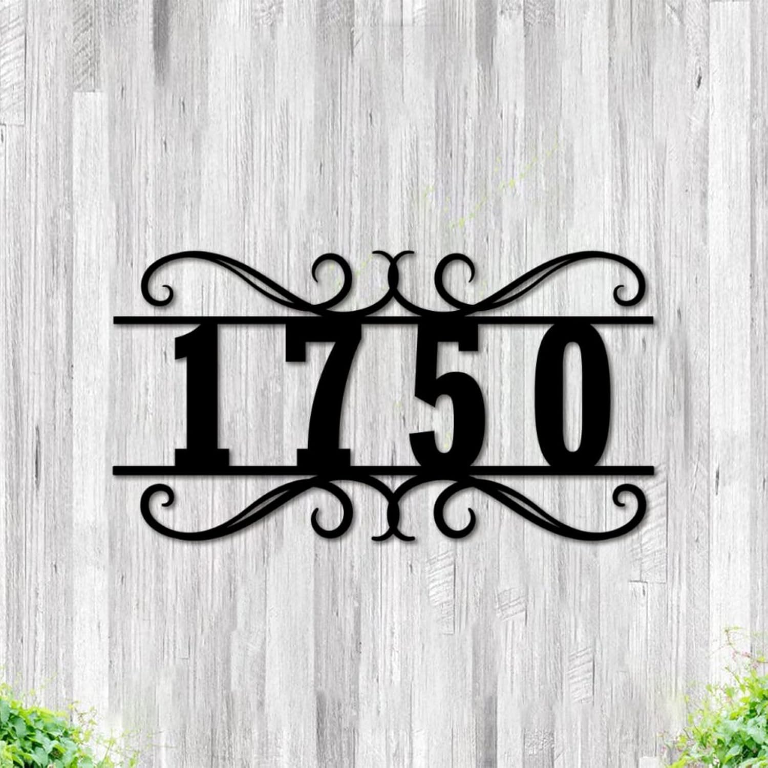 Metal Sign Personalized Laser Cut Sign Custom Address Numbers Sign Wall Sculpture Metal Wall Art Craft Sign Steel Cut Sign Vintage Address Yard Sign for Front Door Outside Home Decor