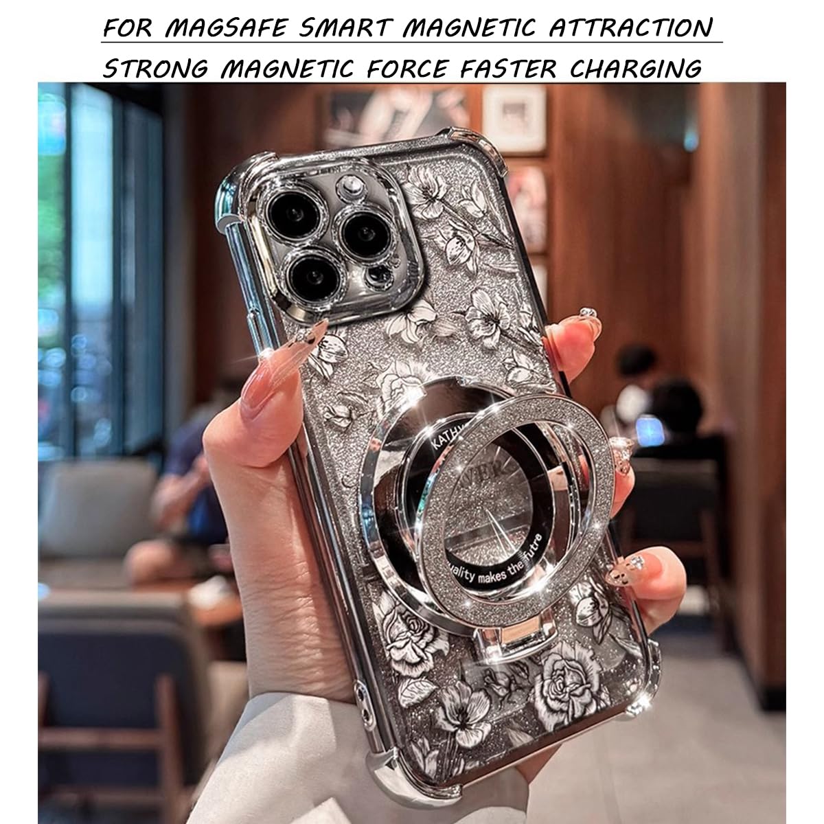 Amazon.com: Cute flower phone cases for iPhone 16 Pro Max, rose
