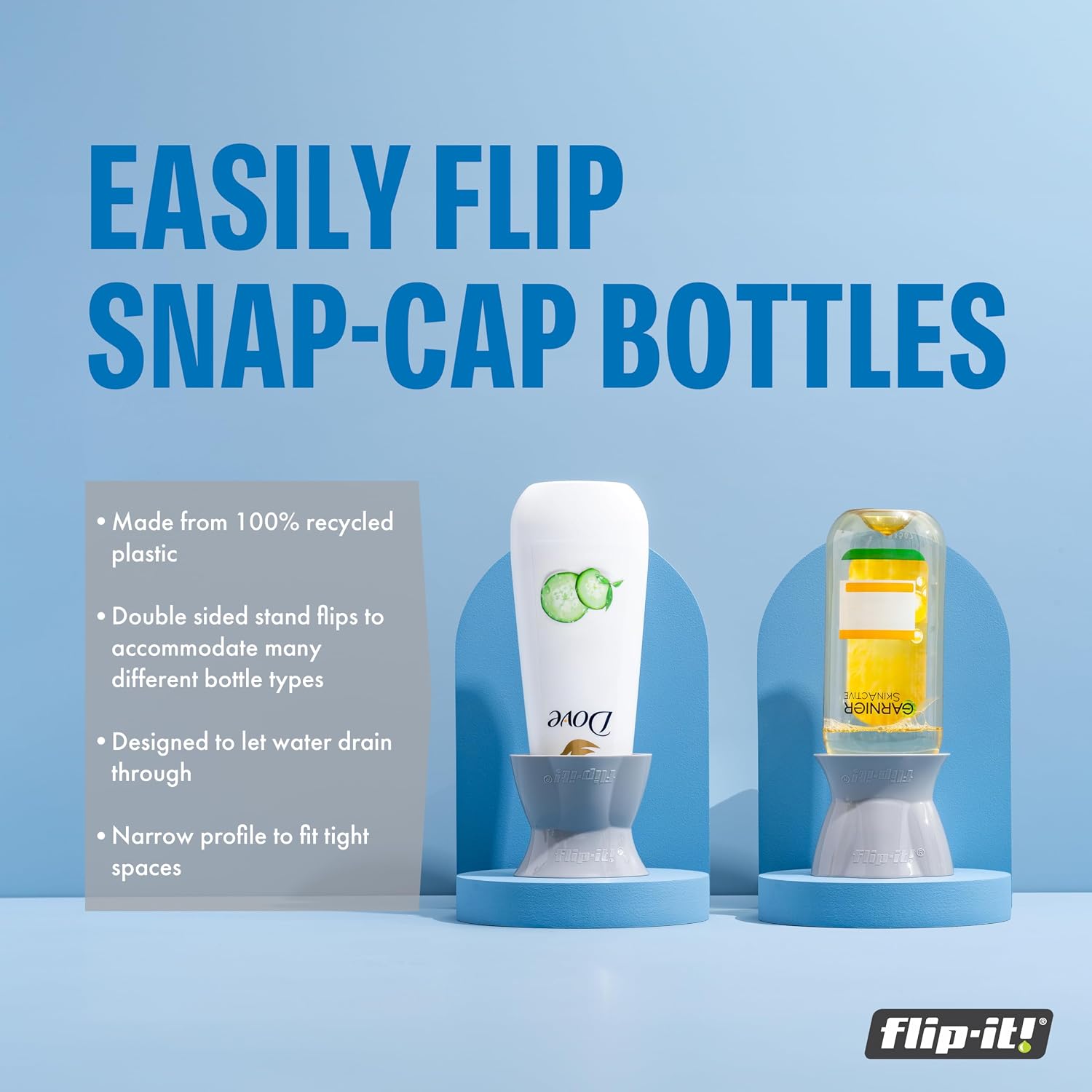 Flip-It! Bottle Emptying Stand (Grey 3 Pack)