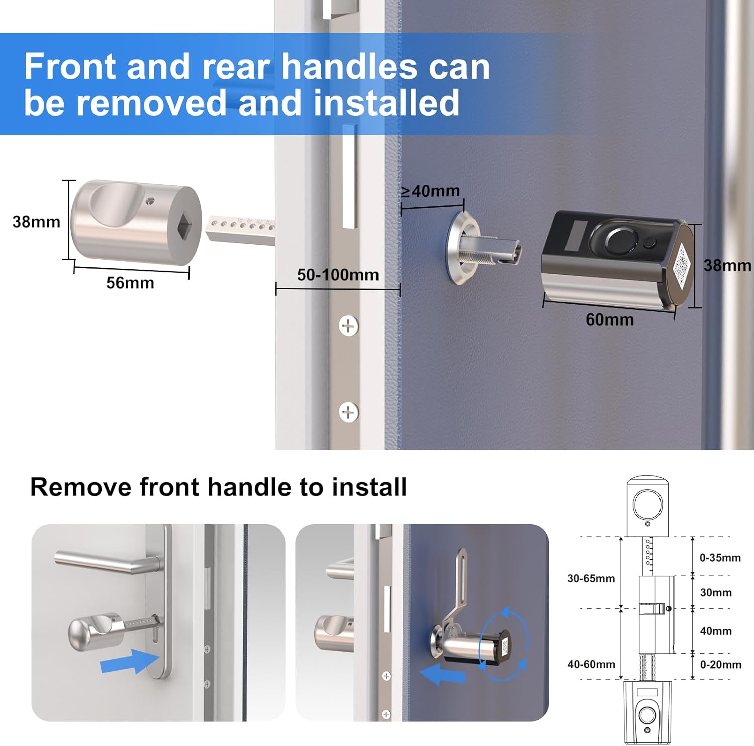 Bloqueo de huellas digitales Welock Touch63, bloqueo electrónico con WiFi, tarjeta RFID, aplicación Bluetooth, bloqueo inteligente, bloqueo inteligente IP65