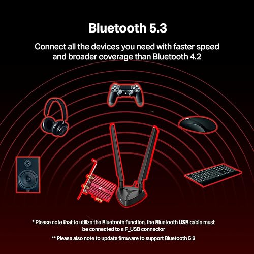 Vista 13 de TP-Link Tarjeta WiFi 6 AX3000 PCIe WiFi (Archer TX3000E), hasta 2400 Mbps, Bluetooth 5.3, 802.11AX Adaptador inalámbrico de doble banda con MU-MIMO