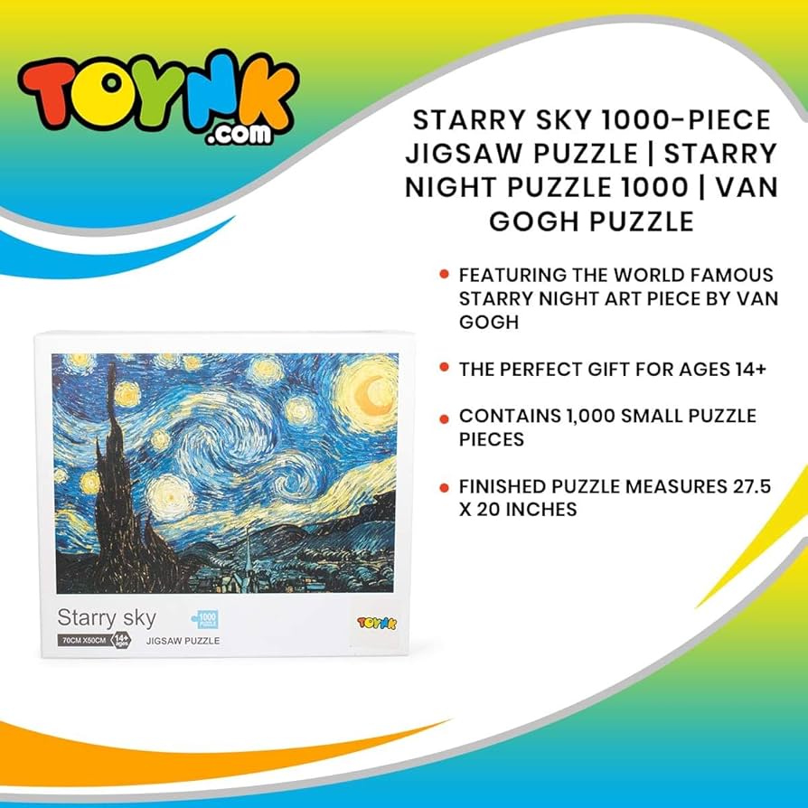 木星　ジグソーパズル MaxRenard 1000ピース ジグソーパズル 大人用 ゴッホ 星月夜 環境に