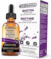 Vista 5 de Máxima absorción Gotas líquidas de Biotina, 5000mcg de Biotina por porción, 60 porciones, Sin Conservantes Artificiales, Respetuoso con el Vegano
