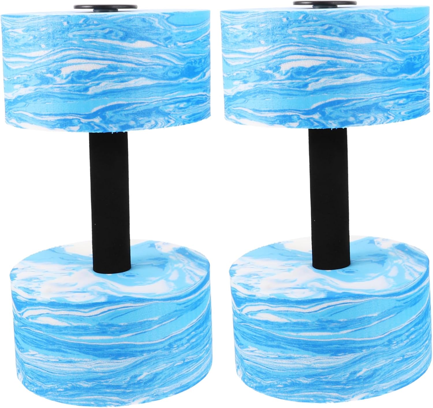 2pcs Water Dumbbells for Boy Girl Pool Exercise Camouflage Water Weights Portable Aquatic Fitness Equipment for Aerobics Workouts