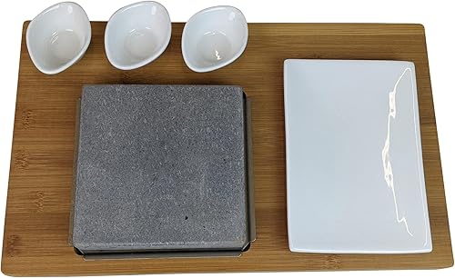 Black Rock Grill Steak On The Stone - Juego de piedra de cocina de lava para parrilla Hot Rock (un juego estándar) disponible en Yaxa Colombia