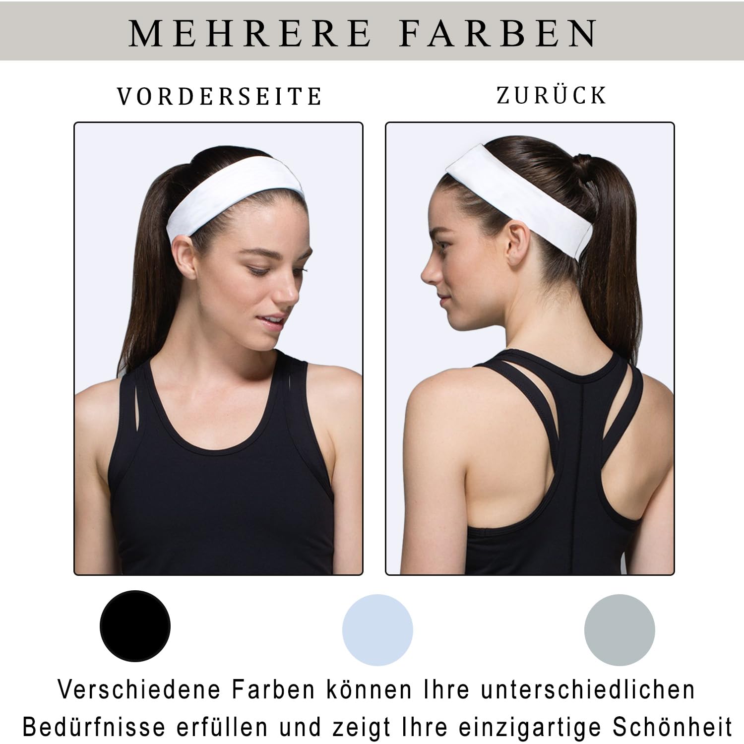 Kostenloser Versand Frauen/Mu00e4nner Yoga Sport Breites Stirnband Elastische Elastische Boho Haarband Kopf Wrap Armband